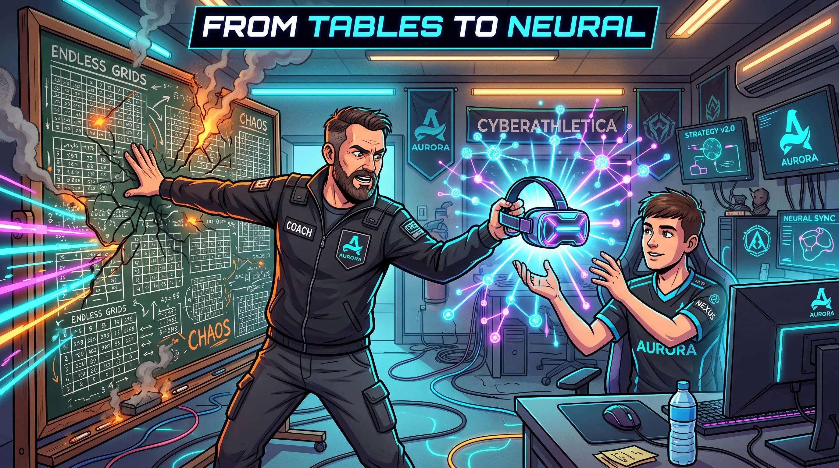 From Q-Tables to Deep Q-Networks: When the Cheat Sheet Melts - Why infinite game states break static spreadsheets, and how Deep Q-Networks replace memorization with a neural engine of intuition.