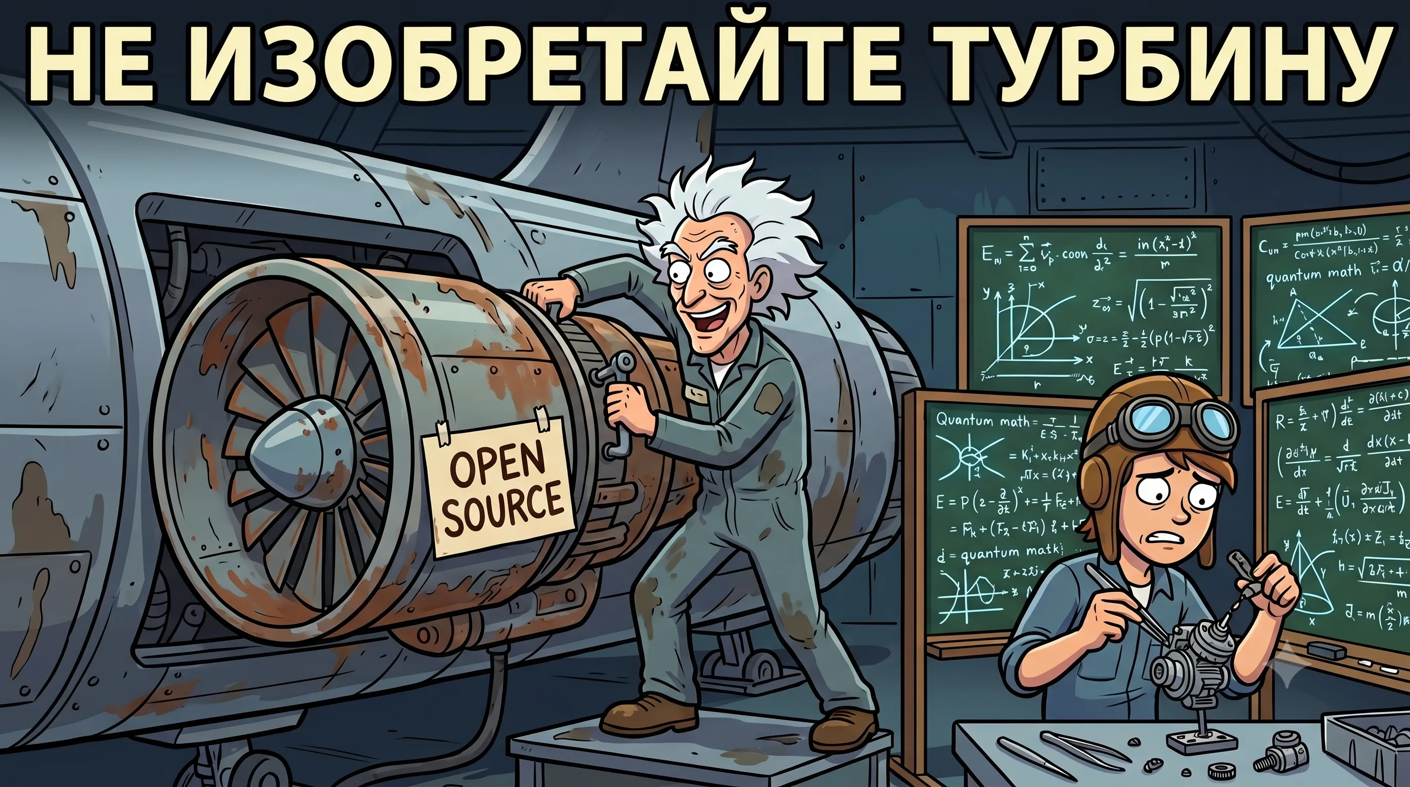Машинное отделение: вам не нужно изобретать турбину - Понимание выбора модели в ИИ: почему стоит использовать опенсорсные архитектуры, а не строить кастомные нейросети с нуля.