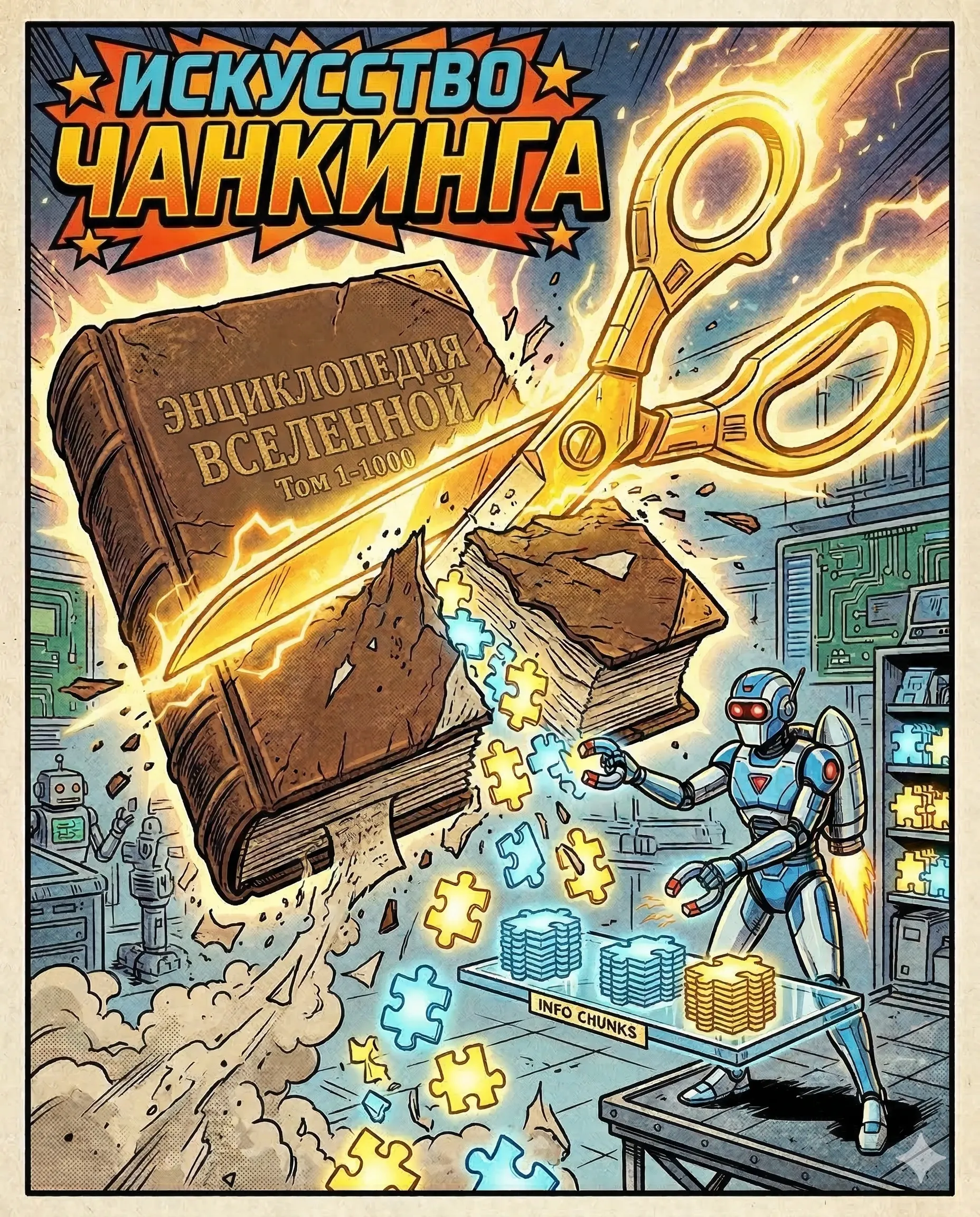 Секретное оружие ИИ — очень острые ножницы - Почему лимиты памяти ИИ мешают работе и как Чанкинг — нарезка документов на фрагменты — обеспечивает точность и скорость ваших ответов.