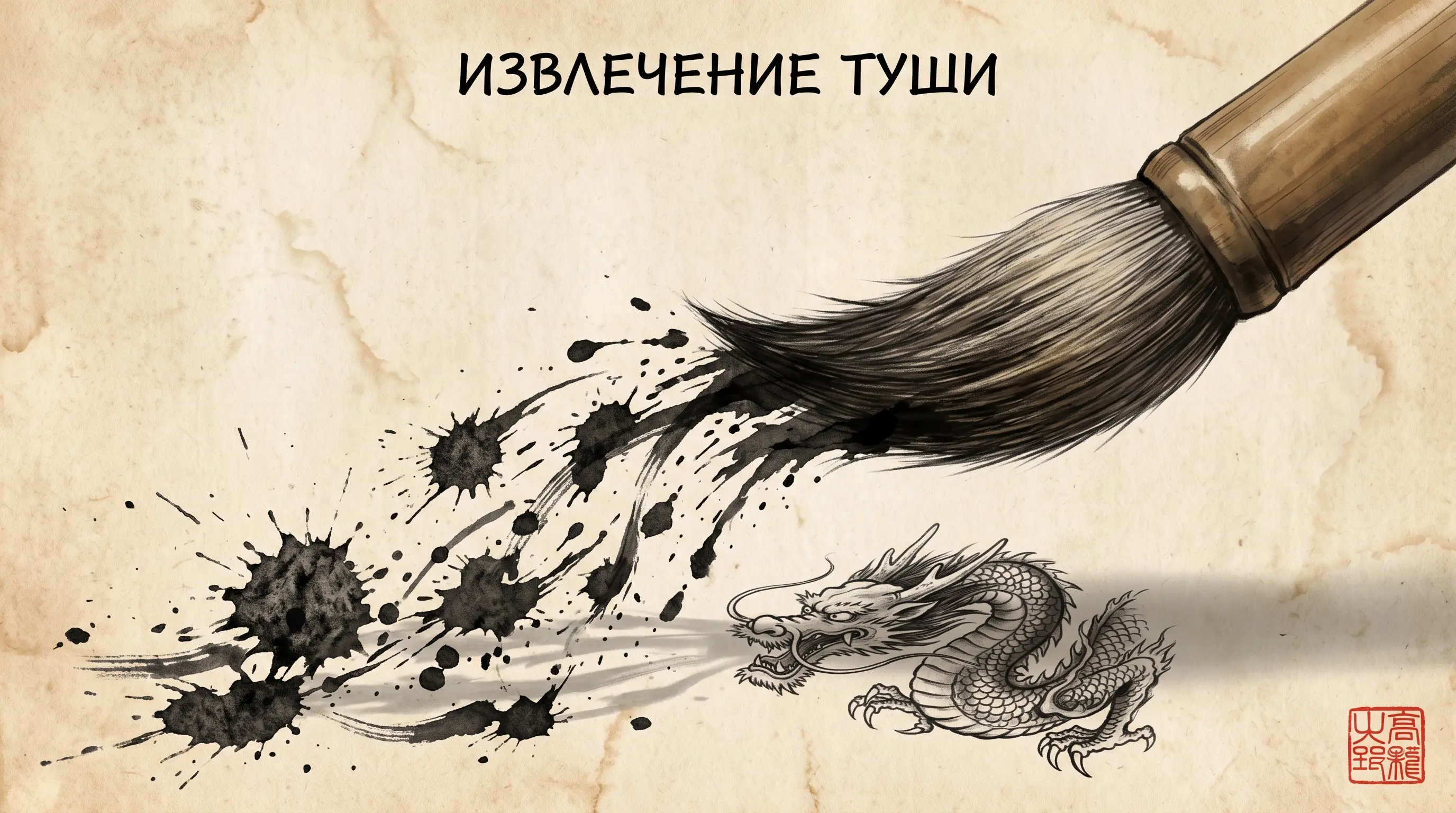 Обратный процесс: Извлечение туши из воды - Как диффузионные модели создают шедевры, осторожно извлекая хаос шаг за шагом.