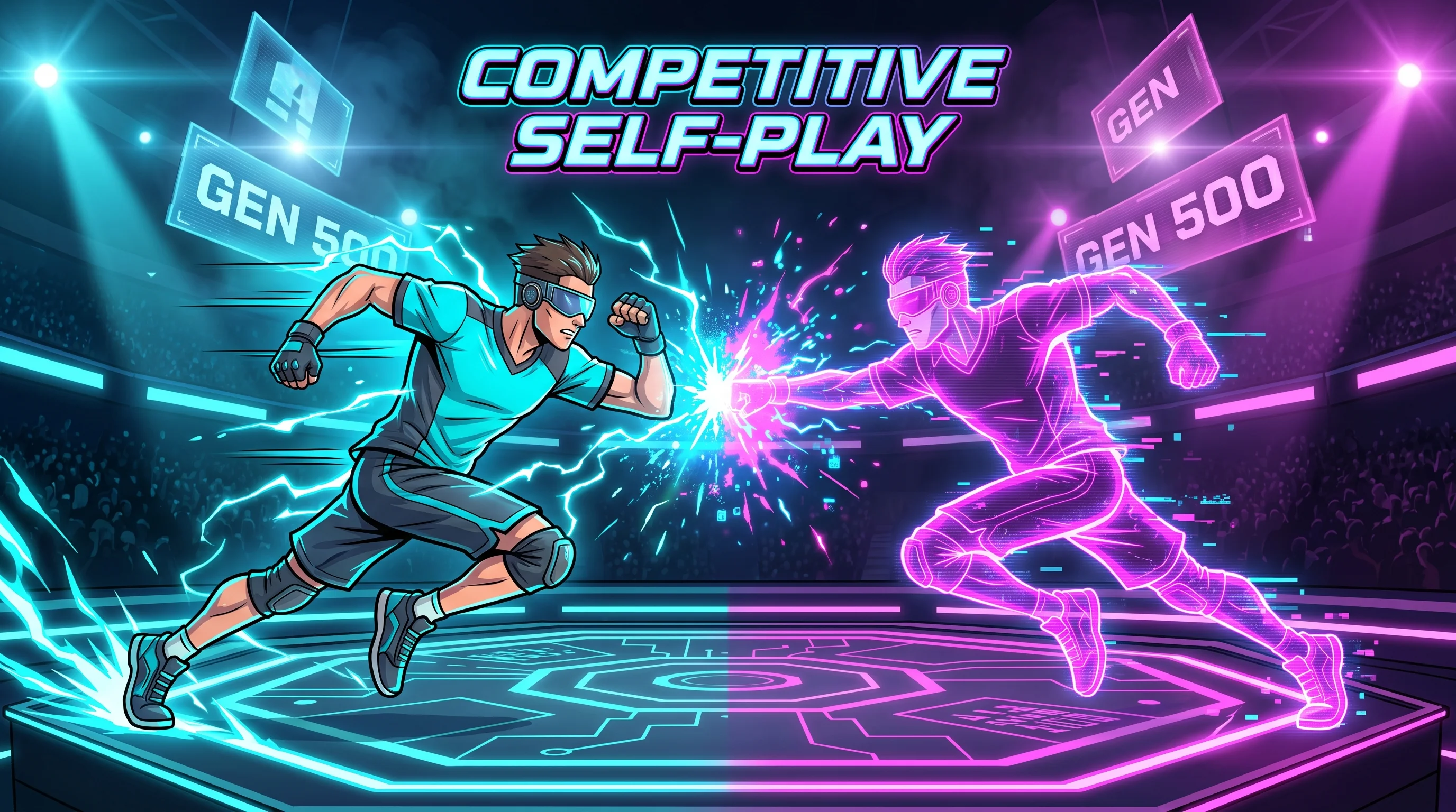 Competitive Self-Play: How Battling Your Own Clones Creates Superhuman Tactics - How competitive self-play turns reinforcement learning algorithms into superhuman masters through an evolutionary arms race against their own clones.