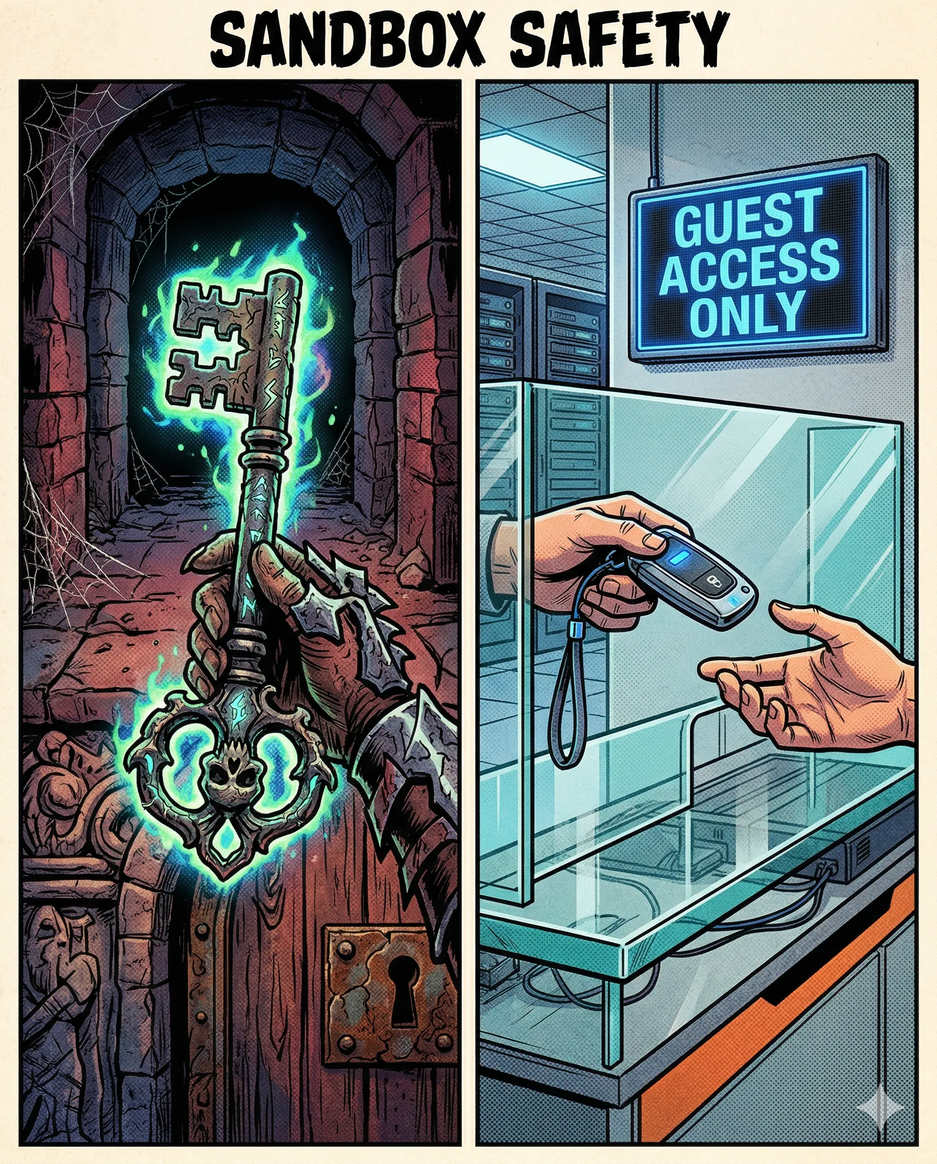 The Security of the Intelligent Master Key - How 'Sandboxing' and permissions ensure your AI assistants have the power they need while keeping your sensitive data private and protected.